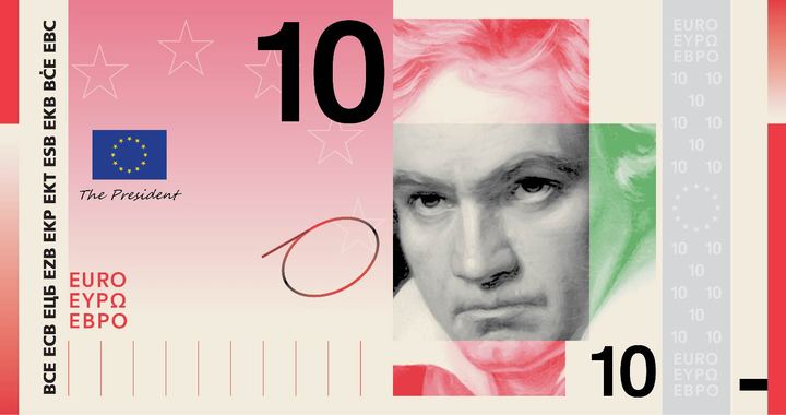Designentwurf A (Studio Joost Grootens): 10 Euro, Vorderseite
