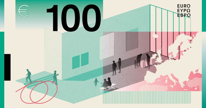 Designentwurf A (Studio Joost Grootens): 100 Euro, Rückseite