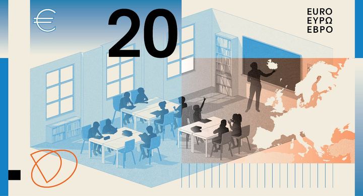 Designentwurf A (Studio Joost Grootens): 20 Euro, Rückseite