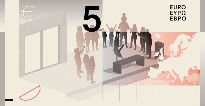 Designentwurf A (Studio Joost Grootens): 5 Euro, Rückseite