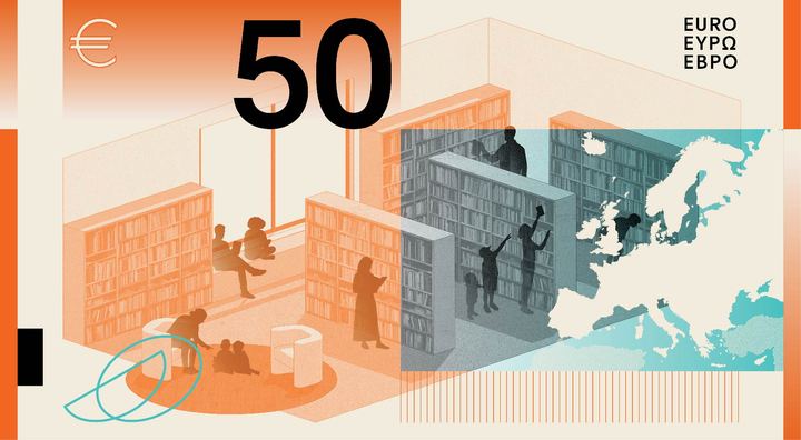 Designentwurf A (Studio Joost Grootens): 50 Euro, Rückseite
