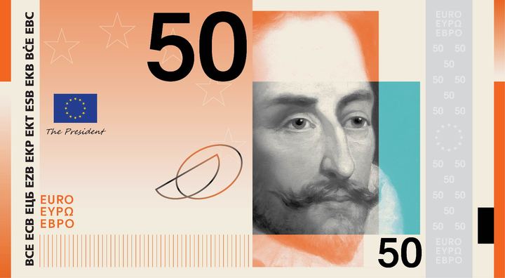 Designentwurf A (Studio Joost Grootens): 50 Euro, Vorderseite