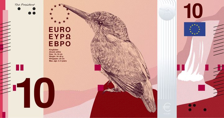 Designentwurf B (PunktFormStrich): 10 Euro, Vorderseite