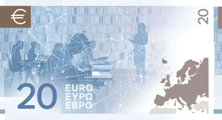 Designentwurf E (Myrsini Vardopoulou): 20 Euro, Rückseite