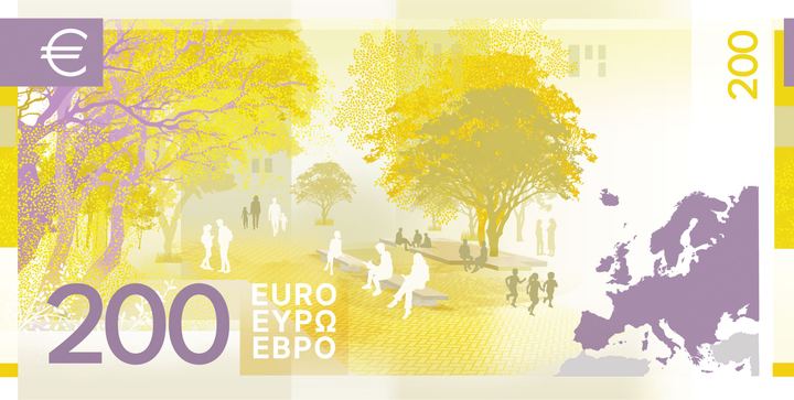 Designentwurf E (Myrsini Vardopoulou): 200 Euro, Rückseite