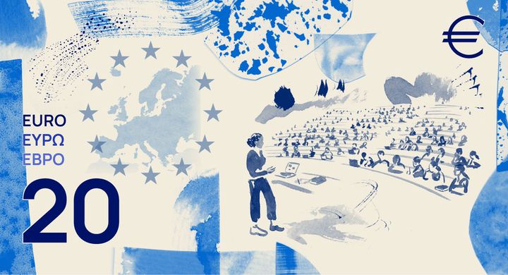 Designentwurf F (Jan Robert Dünnweller): 20 Euro, Rückseite