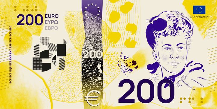 Designentwurf F (Jan Robert Dünnweller): 200 Euro, Vorderseite