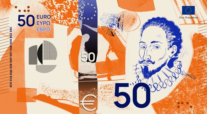 Designentwurf F (Jan Robert Dünnweller): 50 Euro, Vorderseite