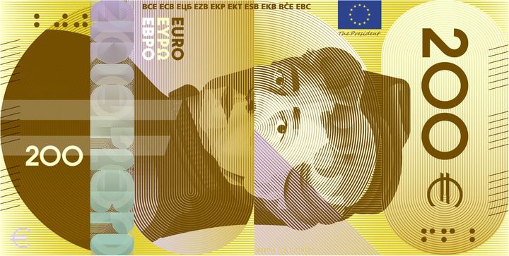 Designentwurf G (Rubio & del Amo und Cruz más Cruz): 200 Euro, Vorderseite