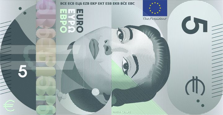 Designentwurf G (Rubio & del Amo und Cruz más Cruz): 5 Euro, Vorderseite