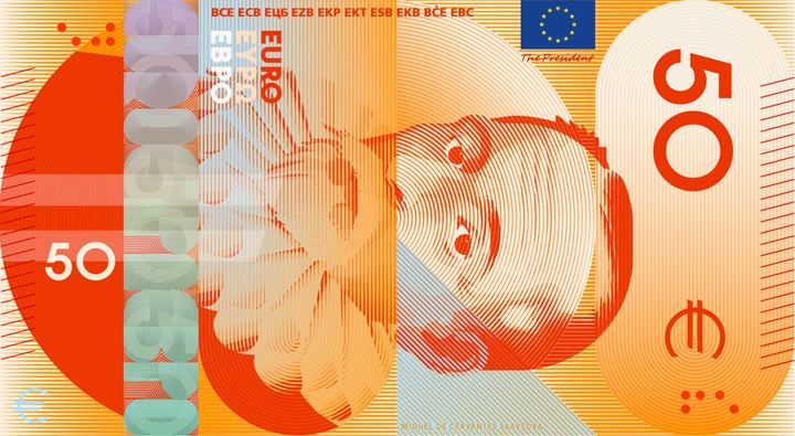 Designentwurf G (Rubio & del Amo und Cruz más Cruz): 50 Euro, Vorderseite
